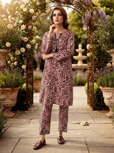 Blush Pink Abstract Print 2-Piece Suit view 3